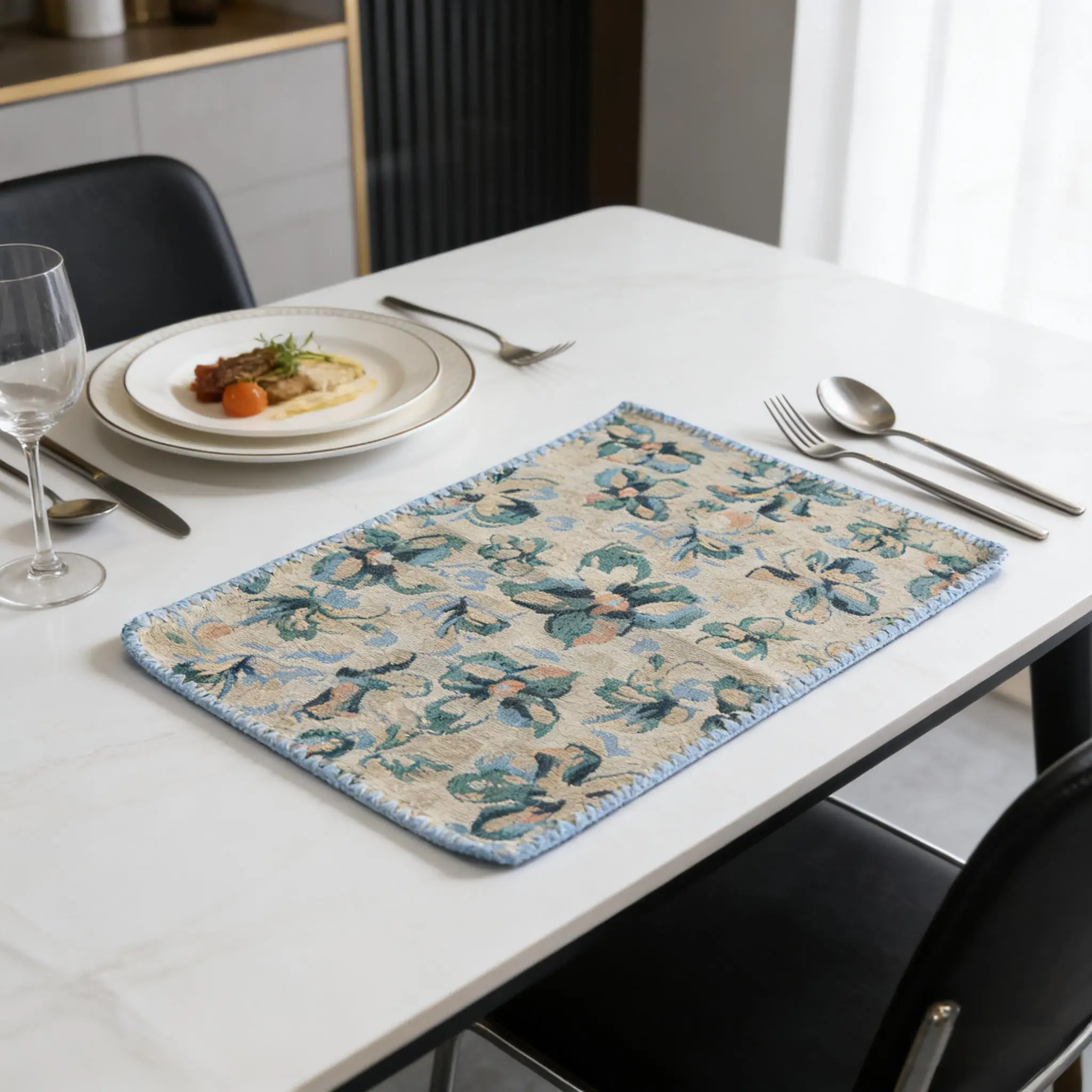 Premium Washable Placemats for Dining Table Cotton Linen Cloth Placematsfor Kitchen Tabletop Cotton Table mats 12 x 18 Inch