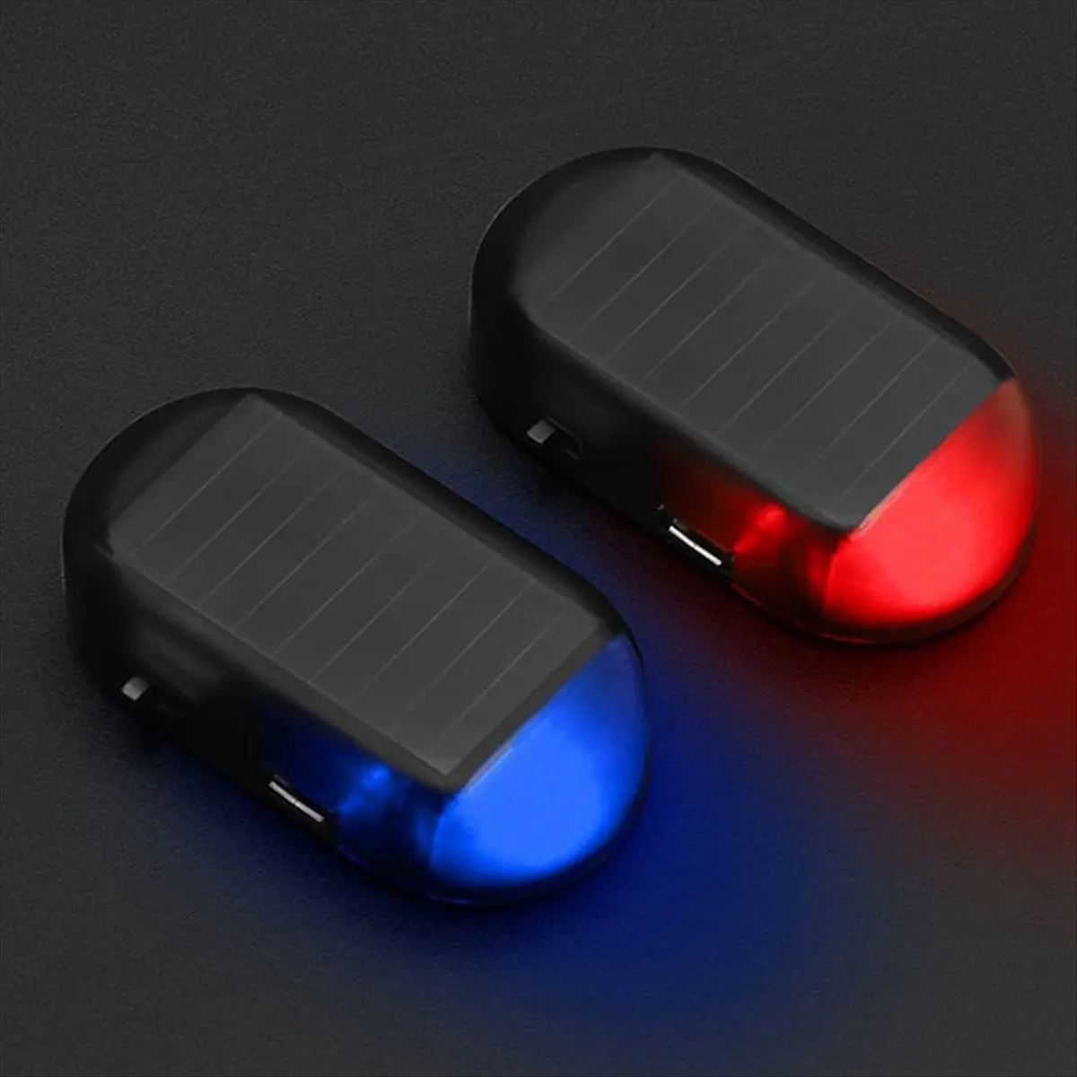【N21R】 Car Solar Light Analog Warning Flashing Light, Red Light