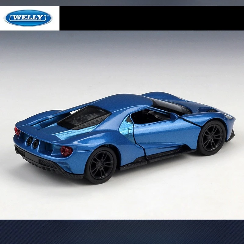 WELLY-coche deportivo Ford 2017 GT, escala 1:36, modelo fundido a presión, juguete extraíble, colección de regalos para niños, Voiture en miniatura, decoración del hogar
