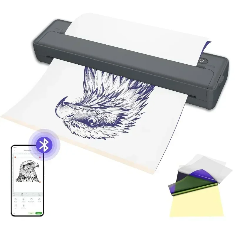 

Newest A4 Tattoo Thermo copier Wireless Tattoo Transfer Bluetooth Mobile&pc Printer Thermal Printer Tattoo for Machine Printing