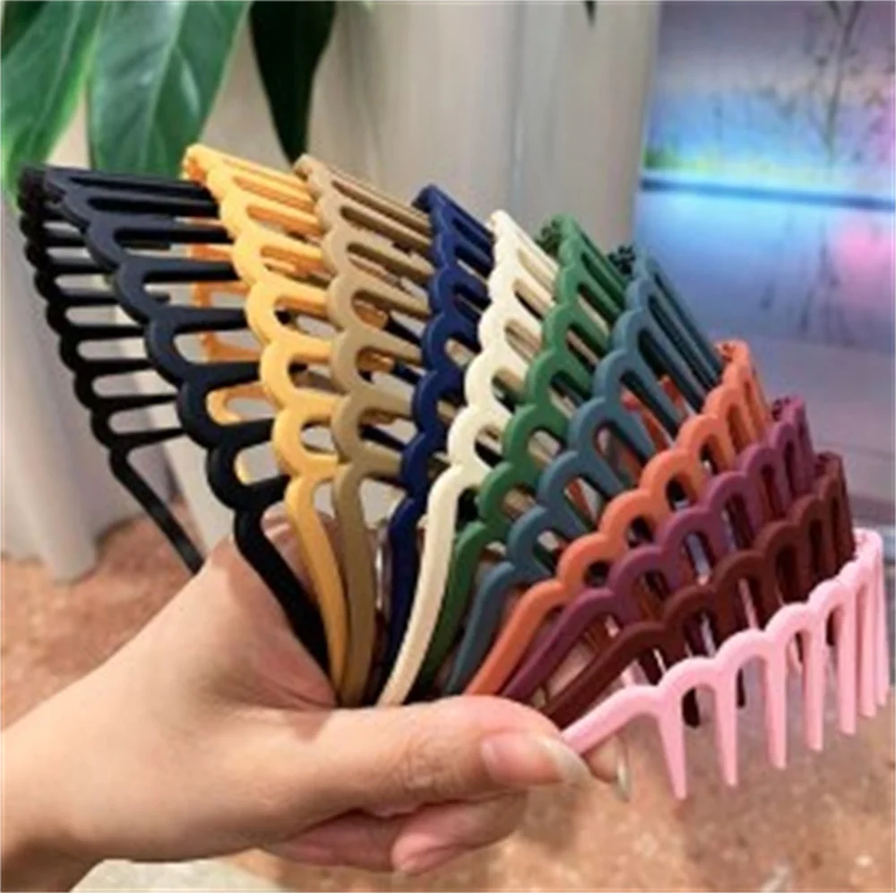 

2023 New Fashion Wave Resin All-match Scrub Wavy Hair Band Headband for Women Girl Hair Accessories Headwear Yoga Hair Hoop