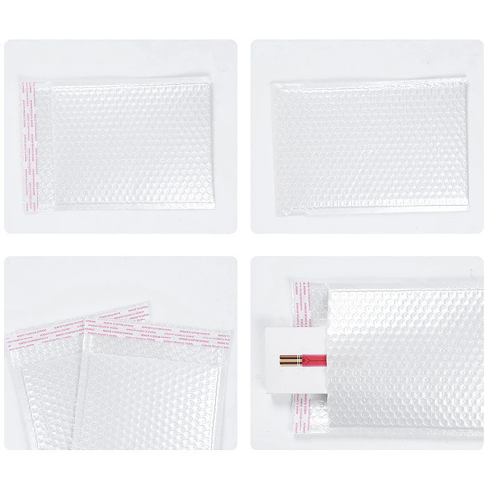 

50 Pcs Pearl Film Bubble Bag Mailer Bags Postage Medium Envelopes Packaging or Craft Package Self Seal Mailing