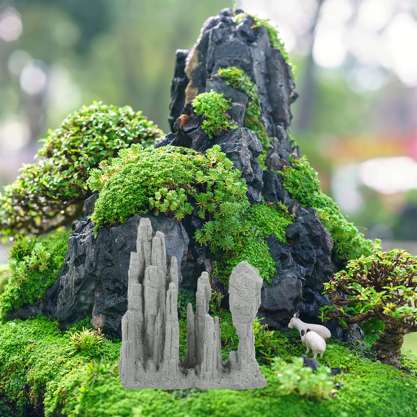 

Creative Sandstone Rockery Miniature Simulated Ornament Micro Landscape Decor for Zen Room Living Space Garden Outdoor Bonsai