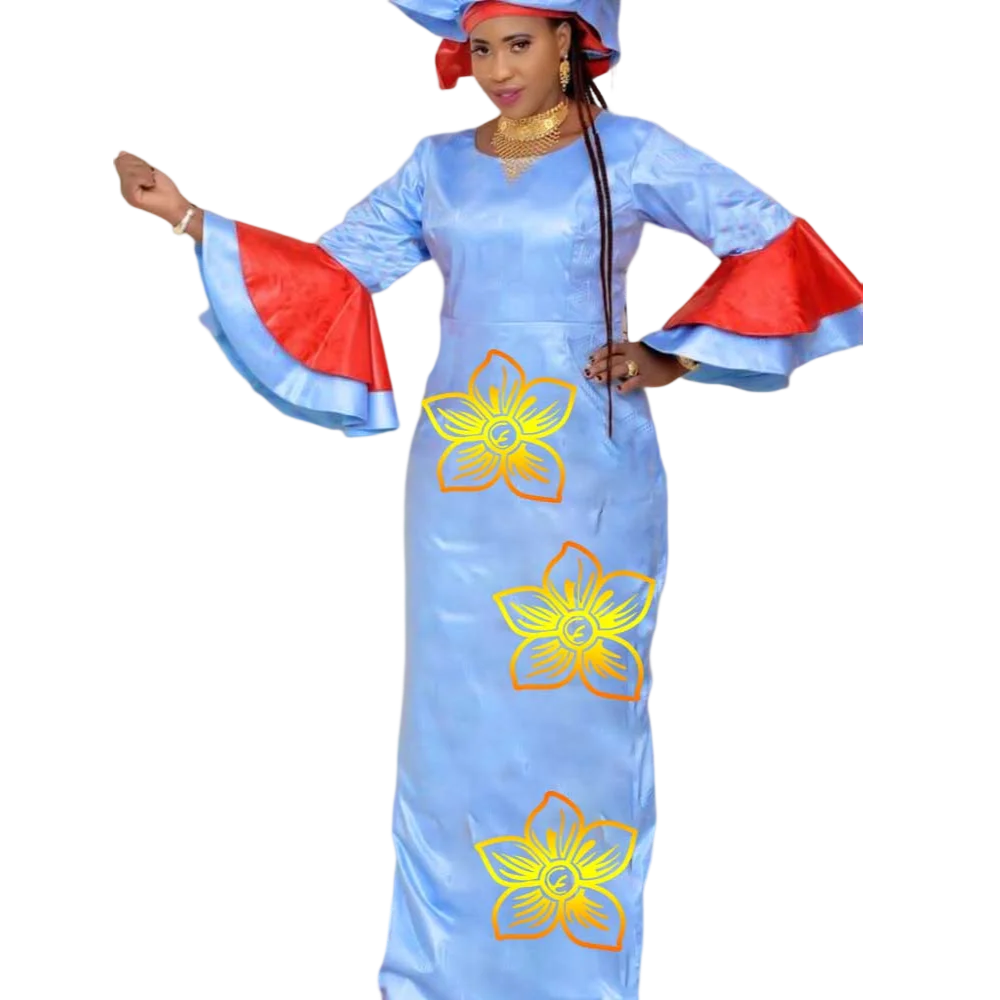 

African-style Bazan fabric dresses are the top choice for birthday parties, exuding elegance.