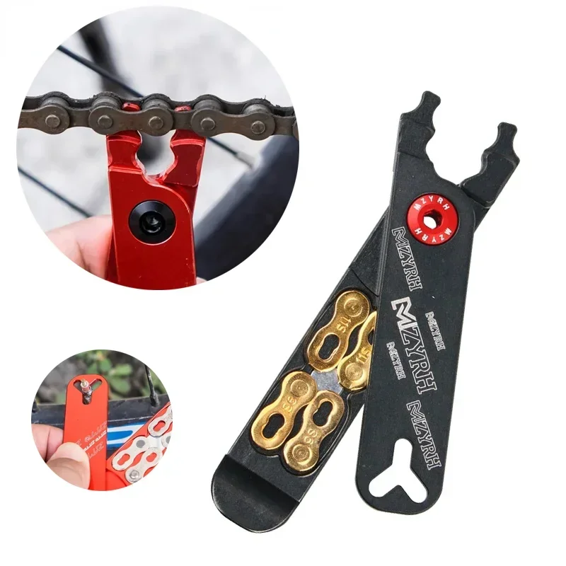 Bicycle Master Link Pliers Valve Tool Tire Lever Missing Chain Connector Cutter Remove Install 4 in 1 Multi Function CNC