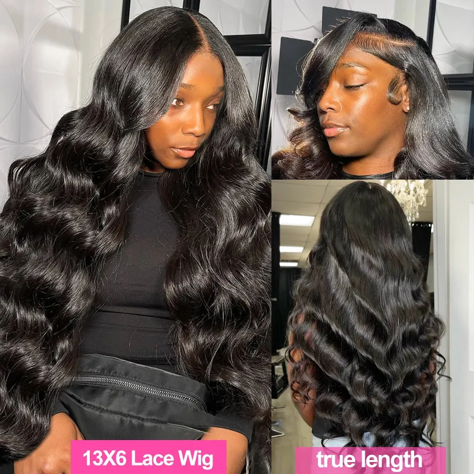 40 Inch 13x4 13x6 Body Wave HD Lace Front Wig Pre Plucked 360 Loose Wave Lace Frontal Wigs Human Hair Wig For Women 250 Density