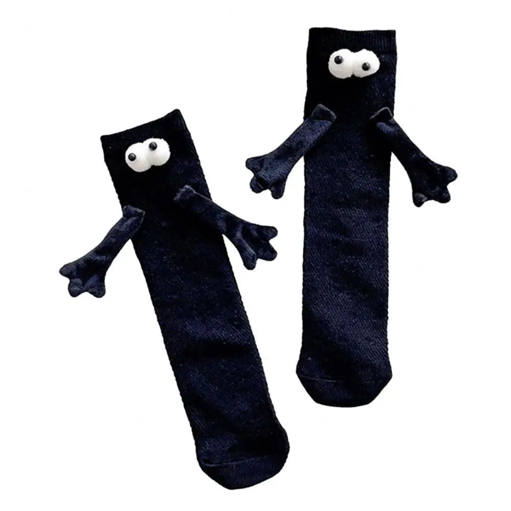 Stylish Kids Socks Cute Cartoon Eyes Magnetic Toddler Socks Soft Warm Mid-tube Accessories for Comfortable Winter Wear