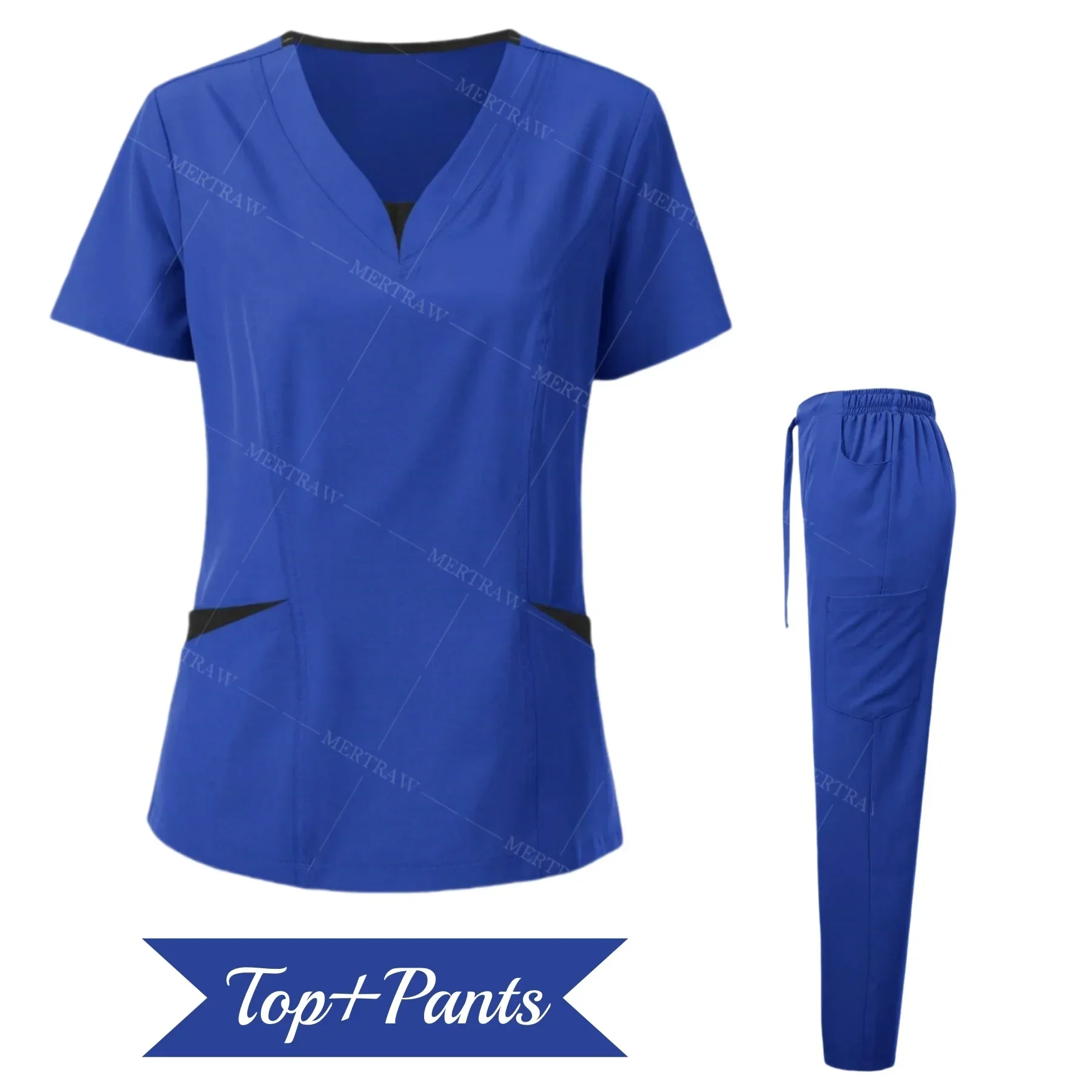 Nuevos uniformes médicos para mujer, uniformes de enfermera de farmacia de manga corta, ropa de trabajo para médico de Hospital, conjunto quirúrgico, uniformes de enfermería