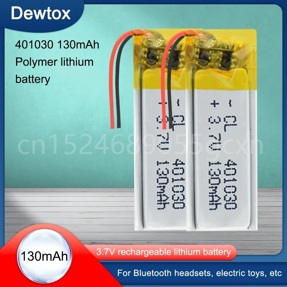 

3.7V 130mAh 401030 Lithium Polymer Li-Po li ion Rechargeable Battery For MP3 MP4 MP5 GPS DVD tablet Bluetooth camera Lipo cell