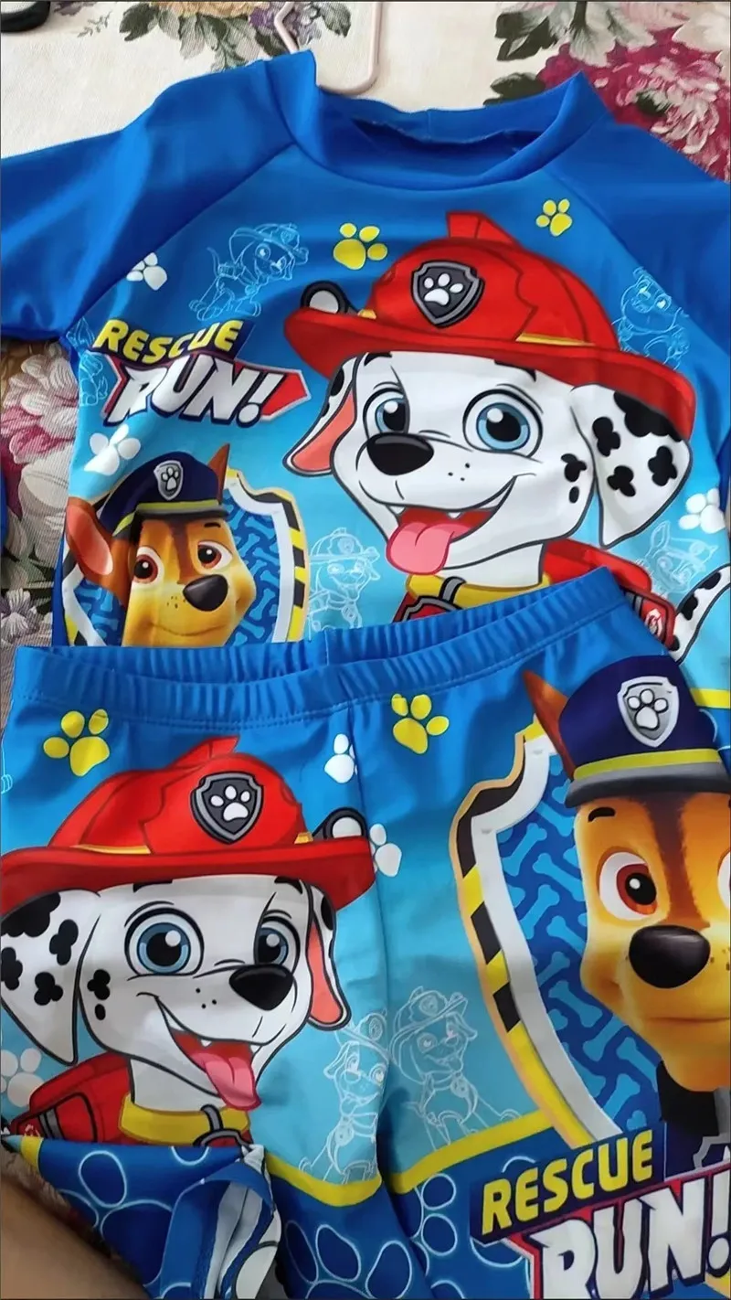 Paw Patrol costume da bagno stampa bambini costume da bagno Playsuit costumi da bagno Set bambino manica corta costumi da bagno Beach costume da