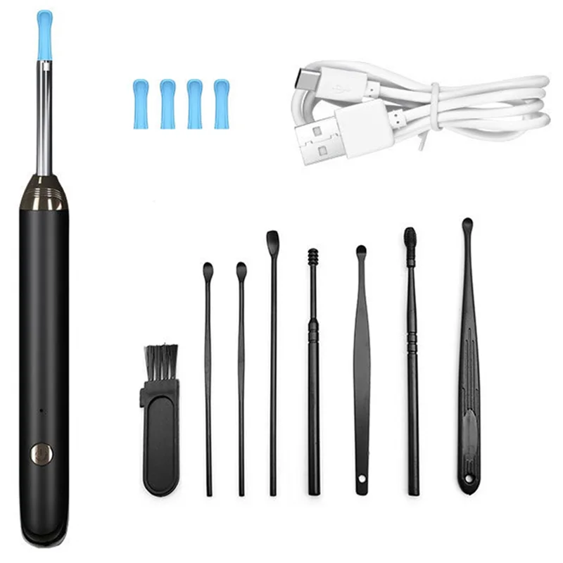 Kit de limpeza de ouvido para cuidados de saúde de cera de ouvido HD Visual Equipamento de limpeza de ouvido Kit de limpeza de ouvido integrado Set-A79G de limpeza de ouvido