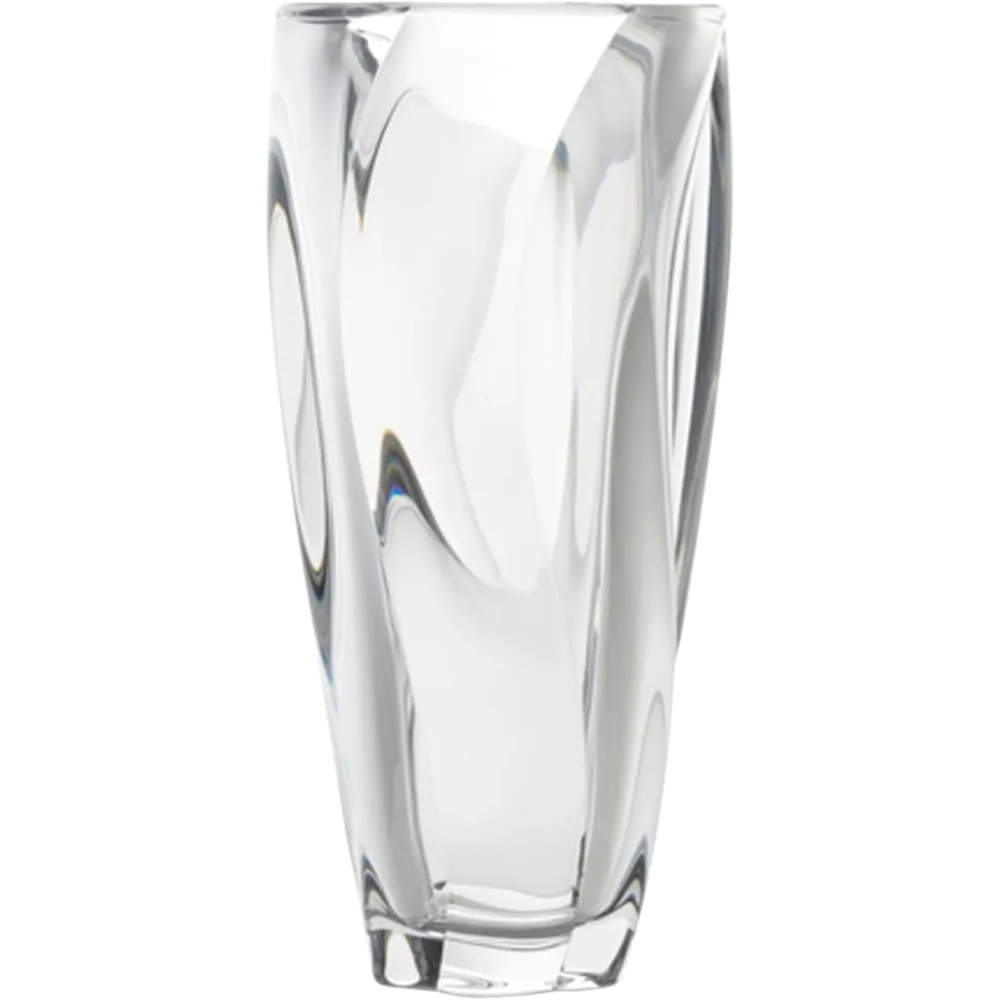 Crystal Glass Vase 12 Inch GREAT GIFT BEAUTIFULLY CRAFTED EASY CARE STUNNING ELEGANCE