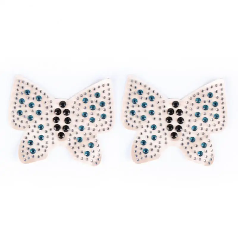 2/1Pairs Sequins Breast Stickers Designed Nipple Cover Sticker Heart-shaped Sexy Breast Stickers Bowknot Underwear