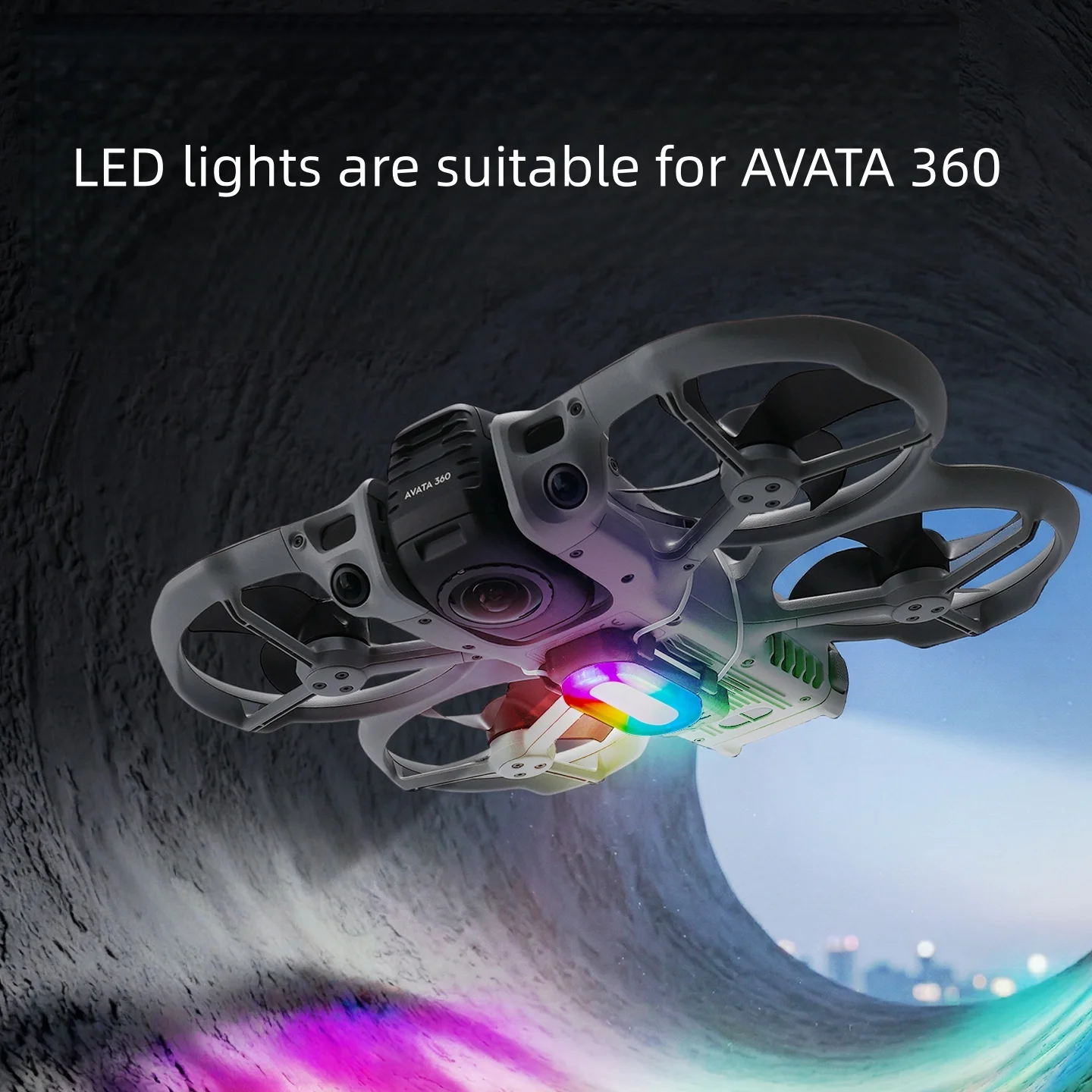 

For DJI AVATA 360 Spotlight Color-Changing Illuminated Landing Gear Photography Accessory