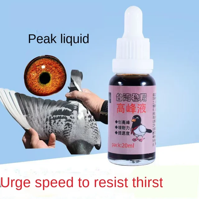 Pigeon Peak Liquid 20ml Race Speed ​​and Anti-fatigue Goofy płyn do regulacji stanu gołębi wyścigowych