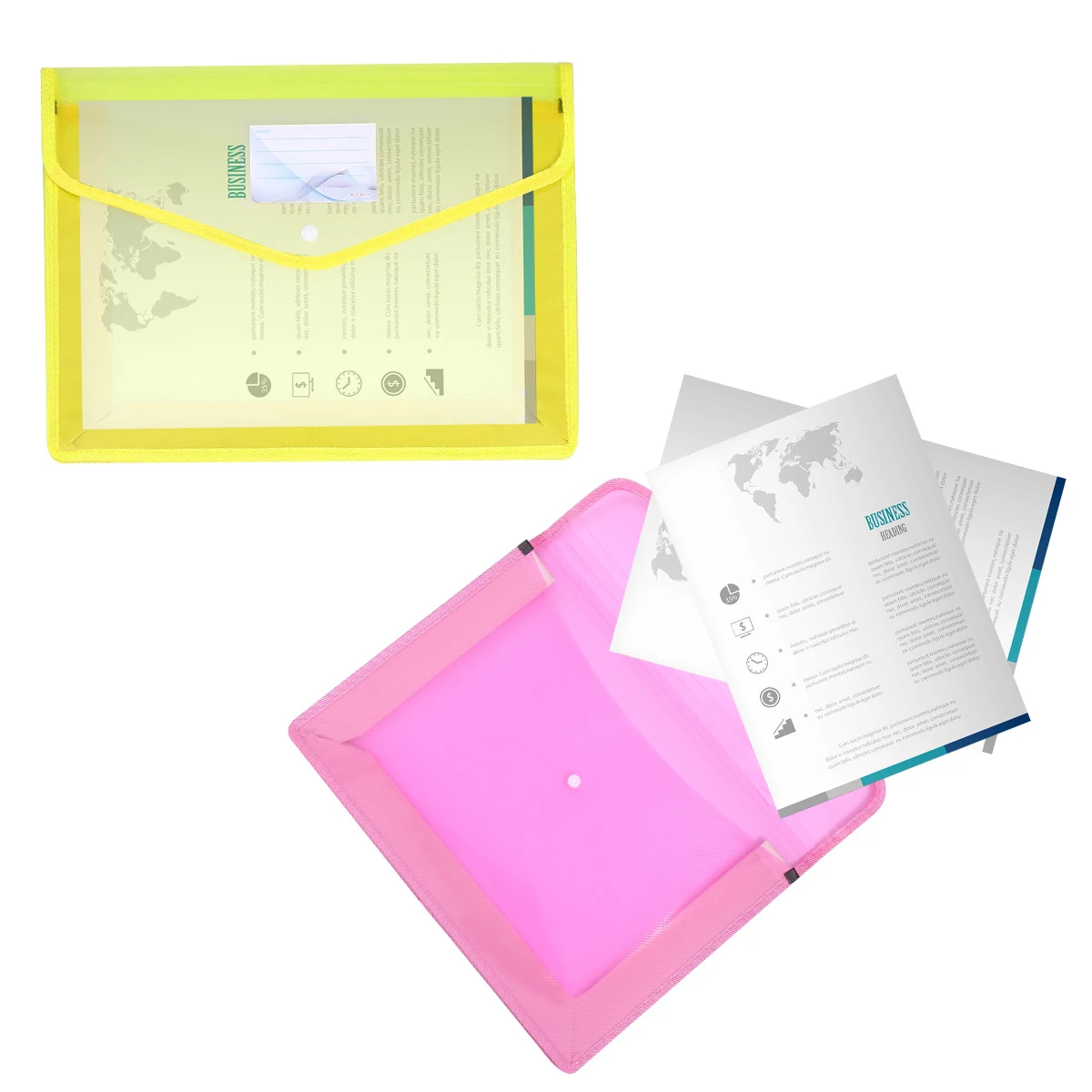 

3 Pcs Waterproof File Bag Binder Storage Document Folder Portable Holder Office Desk Organizer Pvc Documents