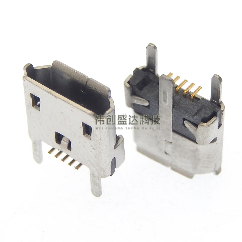 Pionowy MICRO mini USB 5-pinowy żeński gniazdo 180 stopni Port USB 5P w linii Port ładowania Pionowa wtyczka zasilania — zdjęcie 3