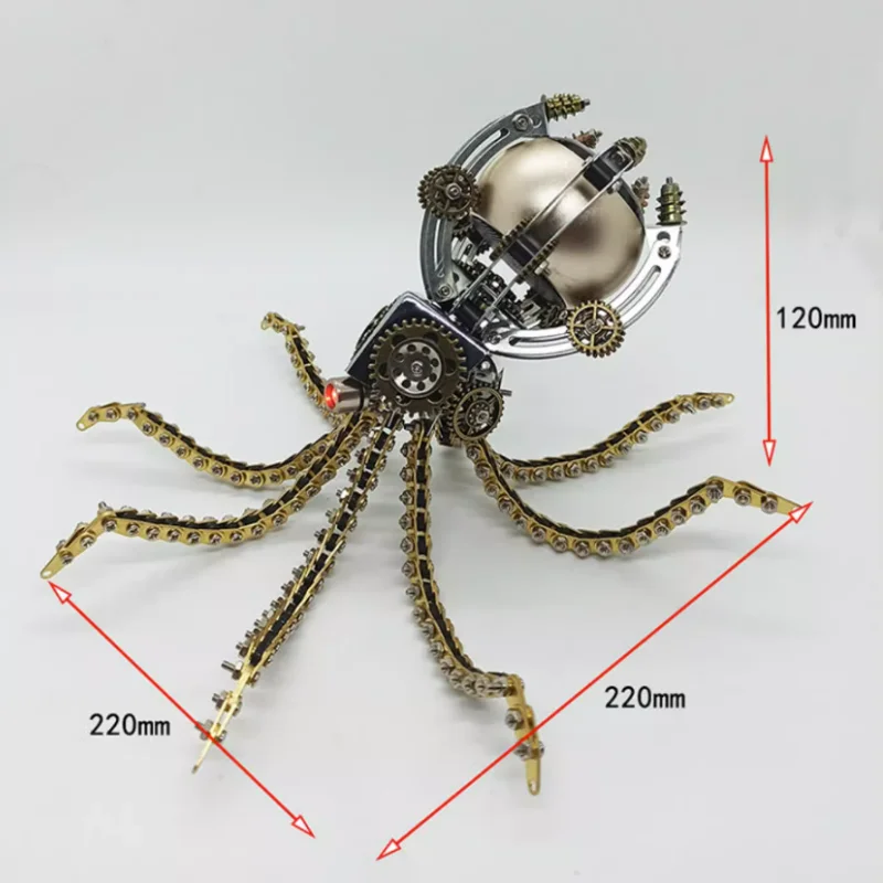 3D Metal Puzzle Insects Model Kit Wasp Spider Octopus With Assemble Tools DIY Assembly Toy for Boys Adults Christmas Gift
