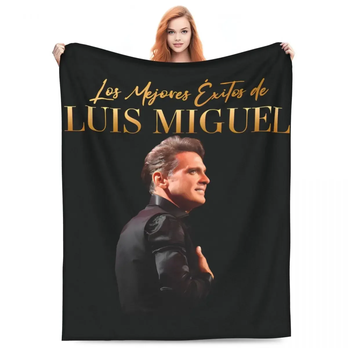 Luis Miguel Tour 2024 coperta Super calda cantante coperta da viaggio coperta invernale divertente copriletto in flanella personalizzato copridivano