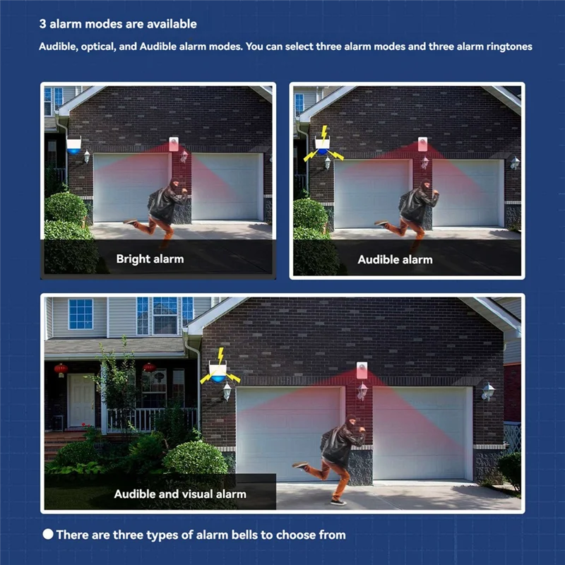 B29C-Sound And Light Alarm Intelligent Linkage Sensor Alarm Multifunctional Intelligent Sensor Alarm For Balcony