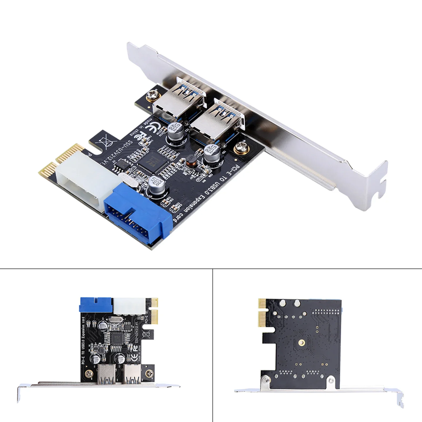 

Controller Hub Adapter Motherboard Spare Parts PCIE to USB3.0 Expansion Card Adapter with Front 19PIN Connector