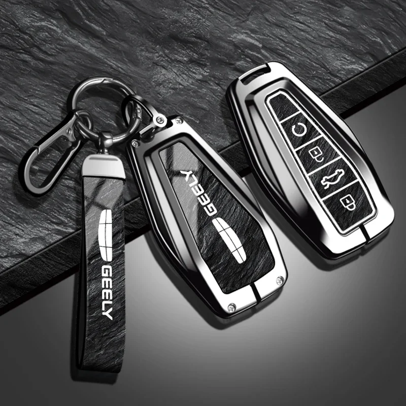 

Zinc Alloy Stone Pattern TPU Car Key Case Cover For Geely GX3 EC7 EC8 GC6 EC715 EC718 Emgrand7 EU7 EC7-RV EC718-RV Accessories