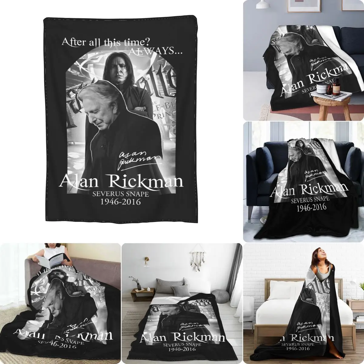 After All This Time Always Alan Rickman Severus Snape 1946 2016 Ultra-Soft Micro Fleece Blanket Mechanical Wash