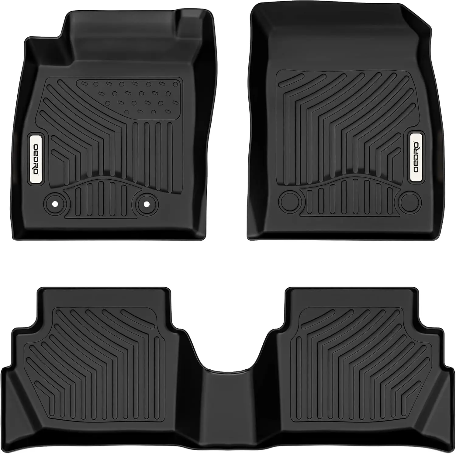 

All Weather Floor Mats for 2018-2022 Ford EcoSport US Model, Full Set Black TPE Liner