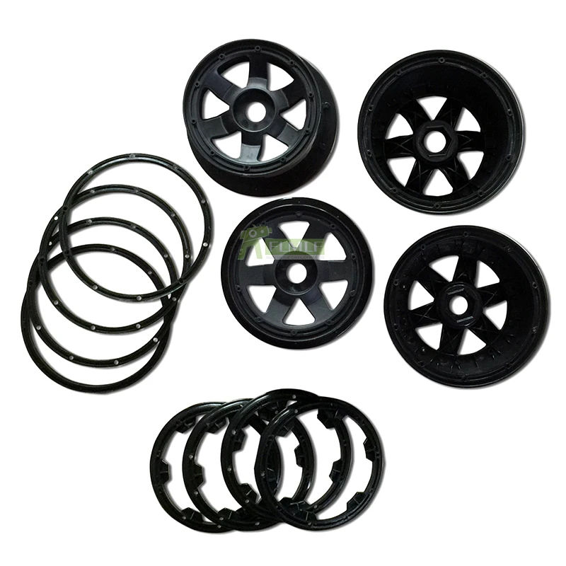 Roda dianteira ou traseira hub com beadlock anel apto para 1/5 hpi rofun baha rovan km baja 5b brinquedos peças de jogos