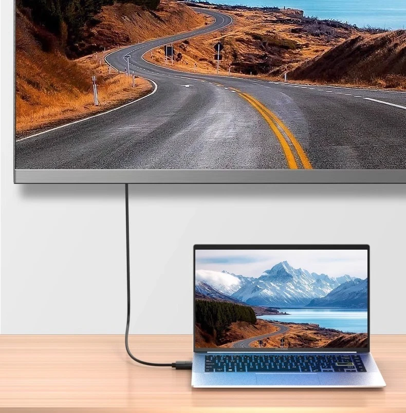 DP zu Mini-HDMI-Kabel 4K Laptop-Grafikkarte an den tragbaren Monitor angeschlossen HD-Video-Verbindungsleitung 4K@60 2K@144 – Detail 6