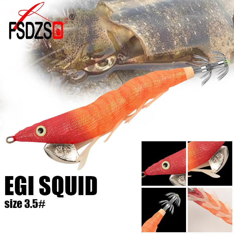 Squid Jig Luminous 3.5# Eging Fishing Squid Lure Fishing Lure Artificial Bait for Fishing Squid Octopus pesca