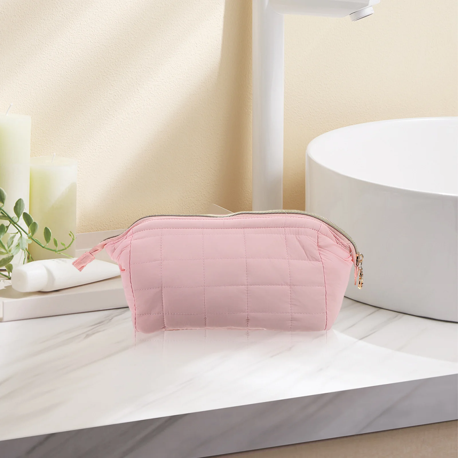 Wash Makeup For Women Pouch Cute Pink Travel Toiletry Storage Small Soft Organizer Portable Pouch Case