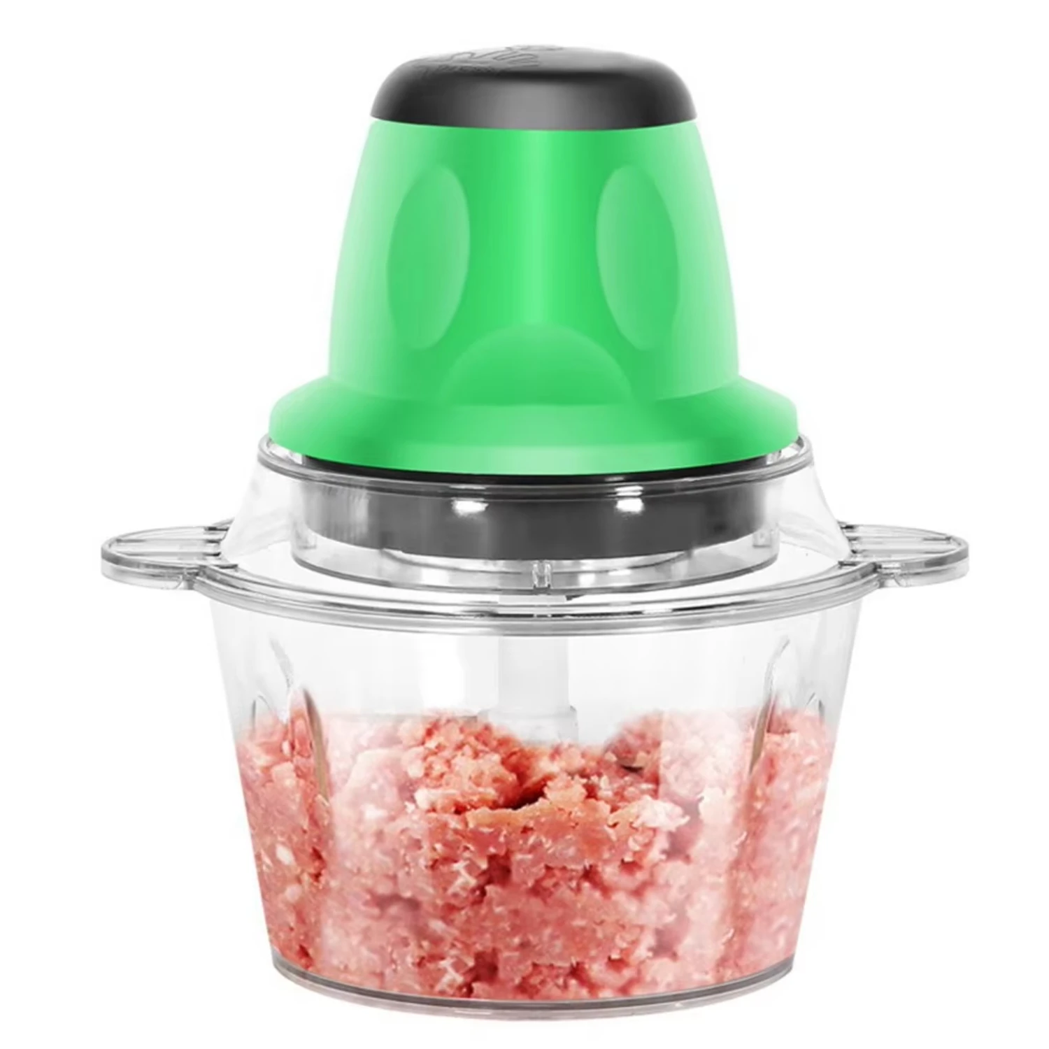 Processador de alimentos liquidificador moedor de carne máquina alho mini picador frutas carne nozes, 1.5l, verde, plugue da ue