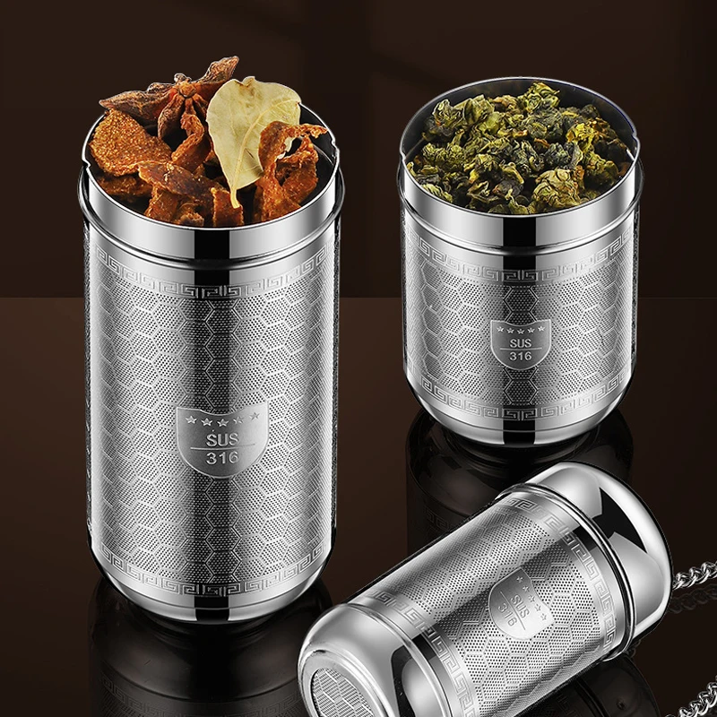 مصفاة شاي من الفولاذ المقاوم للصدأ 316 مع فلتر شاي عالي الكثافة لتخمير الشاي #2