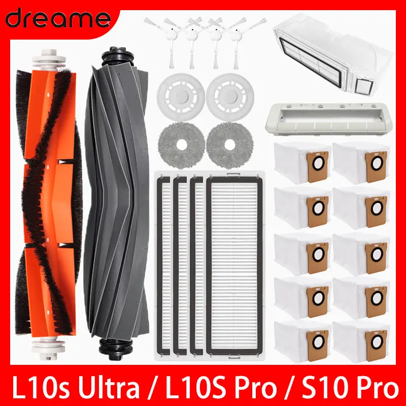 

Dreame L10S Ultra / Dreame S10 / S10 Pro Accessories Main Side Brush Hepa Filter Mop Cloth Dust Bag Spare parts