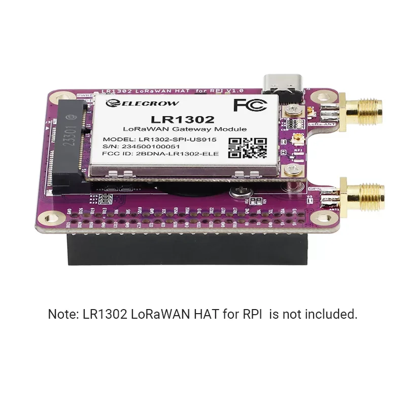 LR1302 LoRaWAN Gateway Module  SPI US915 915MHz SX1302 Long Range Gateway Module Support 8 Channels with CE /FCC Certification