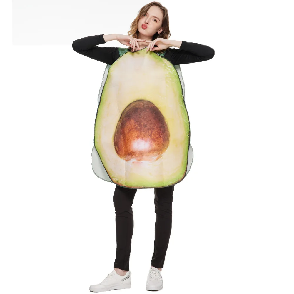 Spot Halloween new avocado play clothes performance costumes avocado fruit jumpsuit cosplay costumes