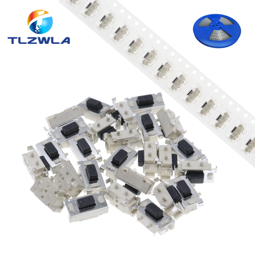 100PCS DC12V 50mA Micro Tact Switch Touch 3*6*3.5 3x6x3.5 SMD For MP3 MP4 Tablet PC Button Bluetooth Headset Remote Control