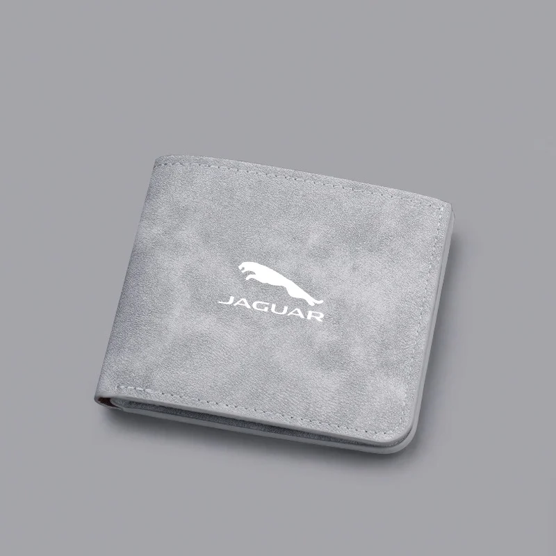 Keyring Leather Business Wallet Car Logo Card Holder Men Coin Purse For Jaguar XF F-pace I-pace XK XE XJ E-pace JS-Racing SV S R view 4