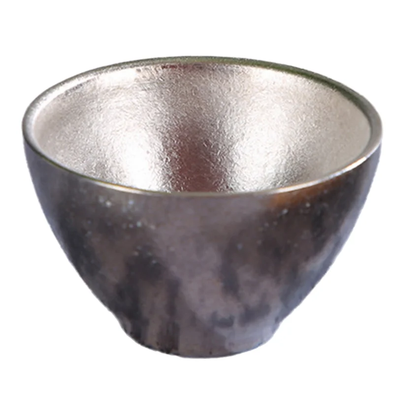 

AD30-4PCS Titanium Tea Cup Hiking Camping Outdoor Picnic Cookware Ti Double-Wall Teacup Portable Traveling Accessory Glossy