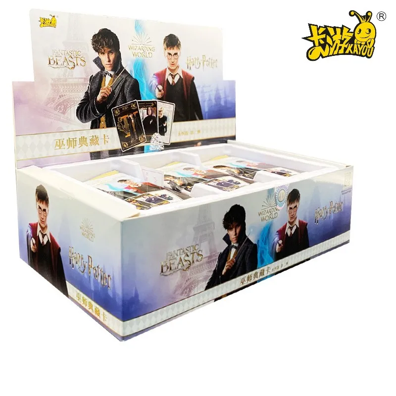 KAYOU-Juego de cartas de Harry Potter para niños, juguete de colección de cartas Flash de bronce, mago eterno, versión rara, regalo de Navidad