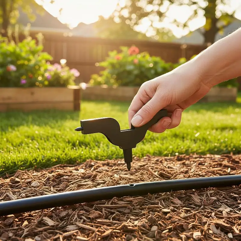 Drip Irrigation Tubing Hole Punch With Anti Slip Ergonomic Grip Sharp Durable Metal Tip For Garden Farm Irrigation Installation