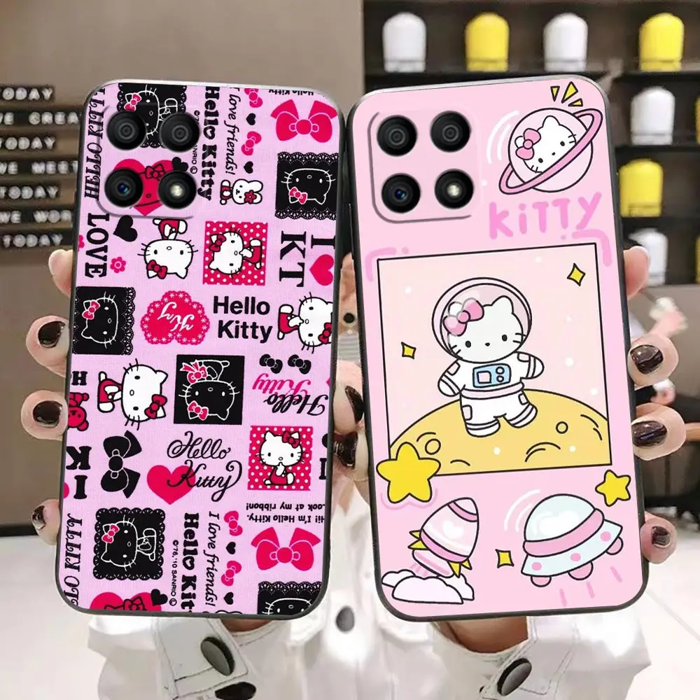 

Cute Cartoon Cat Hello K-Kitty Phone Case For HUAWEI Honor 9X 9 8 8X Max 90 80 70 60 50 30 20 Lite Pro 5G Case Funda Coque Shell