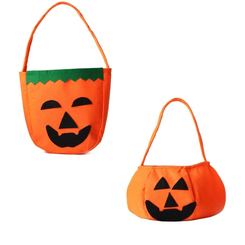 Halloween Pumpkin Bag Large Capacity Handbag Candy Bag Holiday Gift Pumpkin  Bag Party Supplies Photoshooting Props