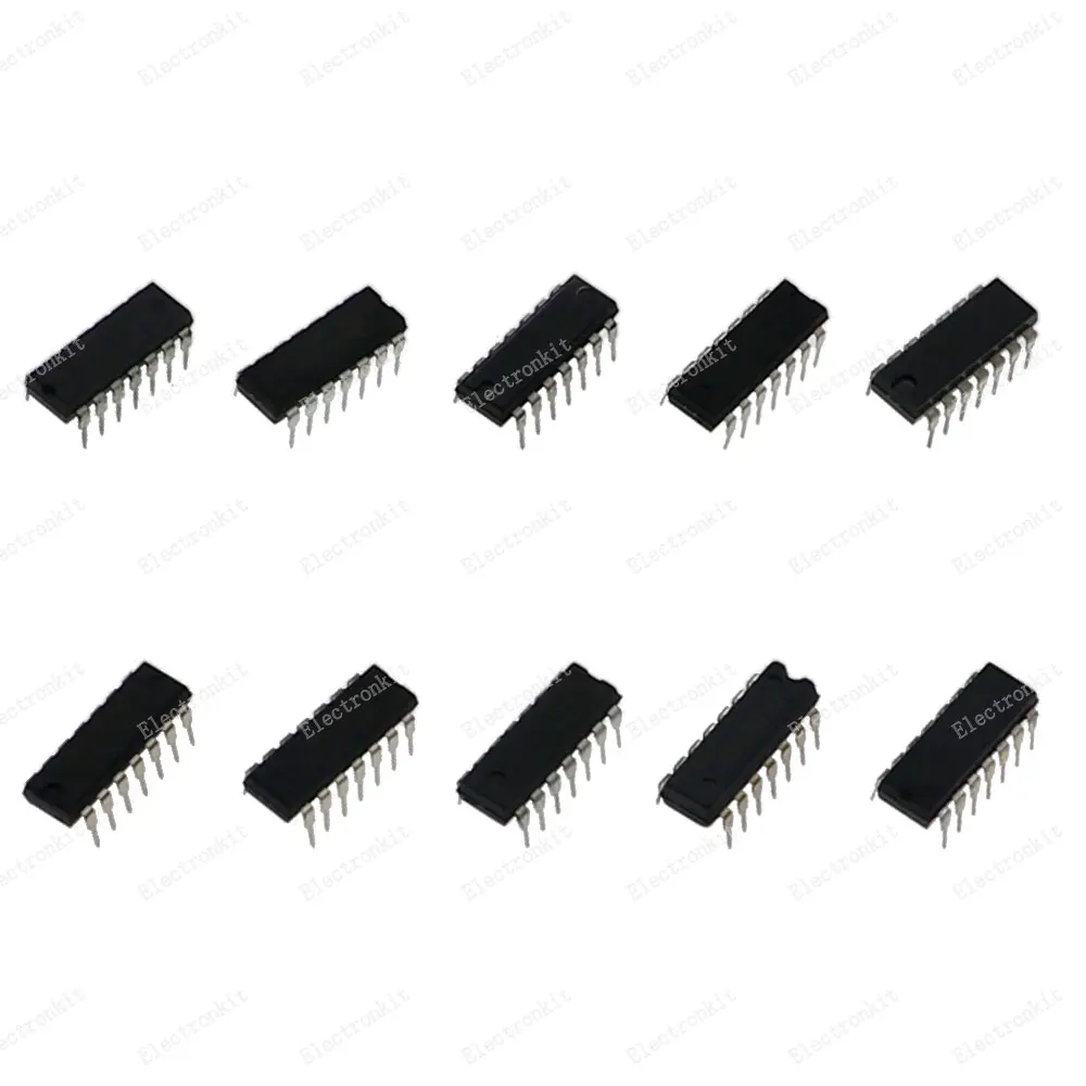 50Pcs 10value x 5pcs DIP IC Chip kit Box 74HC00 74HC02 74HC04 74HC08 74HC14 74HC32 74HC74 74HC86 74HC125 74HC132