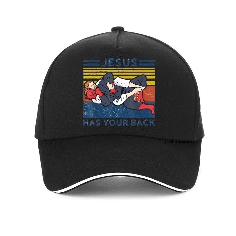 

Men Jasos Has Your Back Jiu Jitsu Vintage Christian hat Kawaii women men Baseball Cap summer guIf Adjustable snapback caps