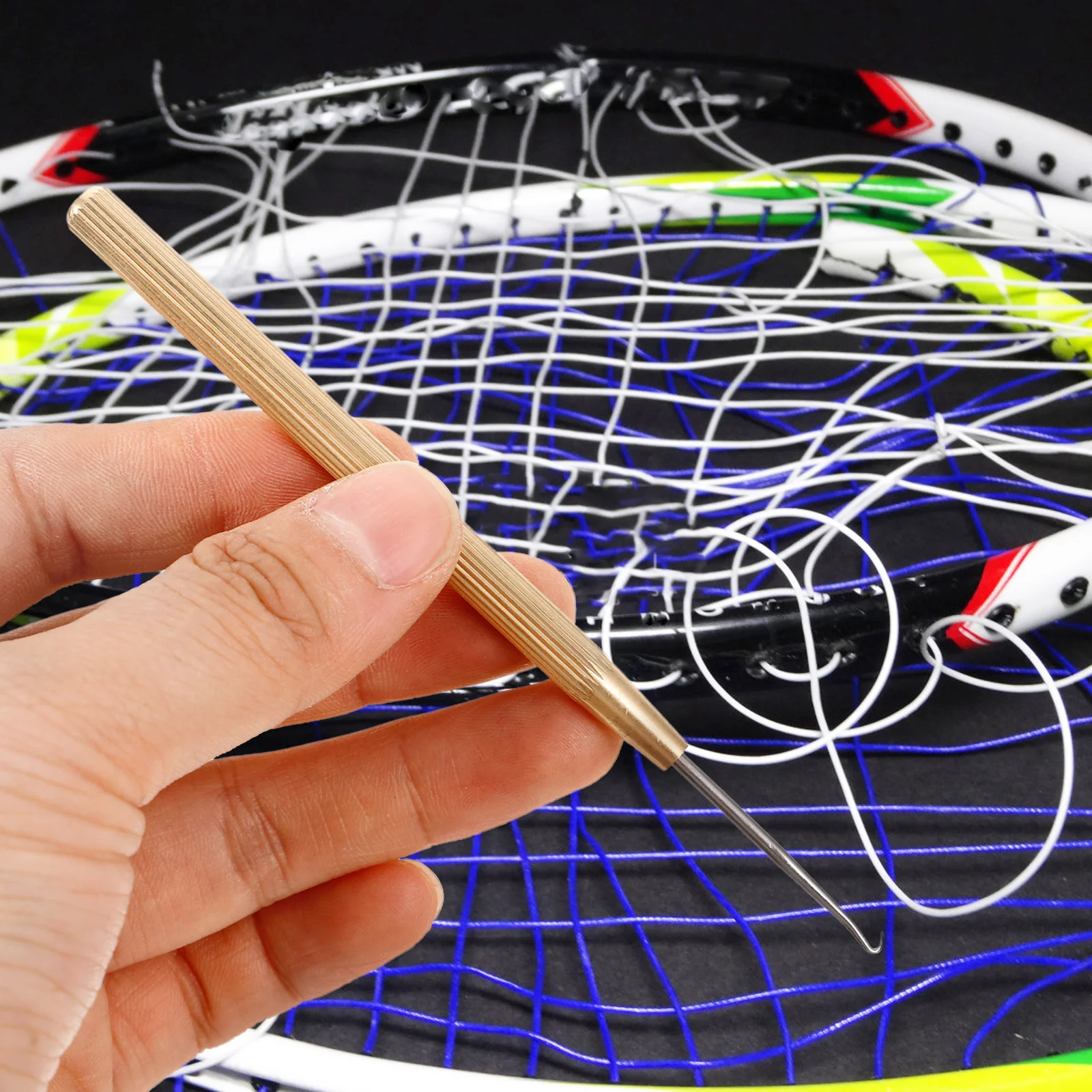 

Stringing Hook for Racket Badminton Threading Hook Tennis Racket Tool Efficient Solution Long-Lasting Performance Versatile