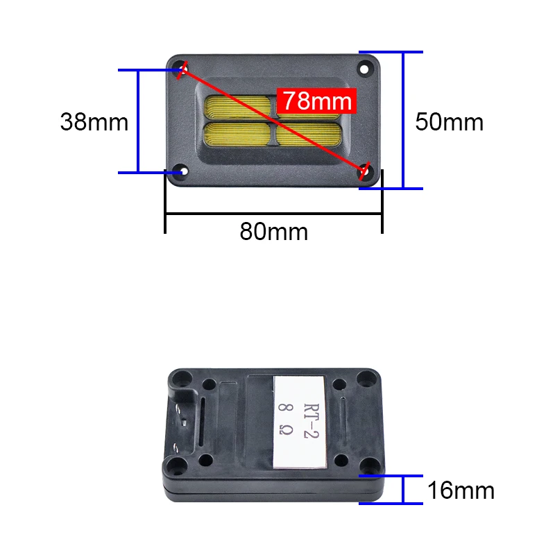 GHXAMP Aluminum Ribbon Super Tweeter Speaker Dynamic Neodymium High Frequency 92dB for MCD909/908 80*50mm 2PCS