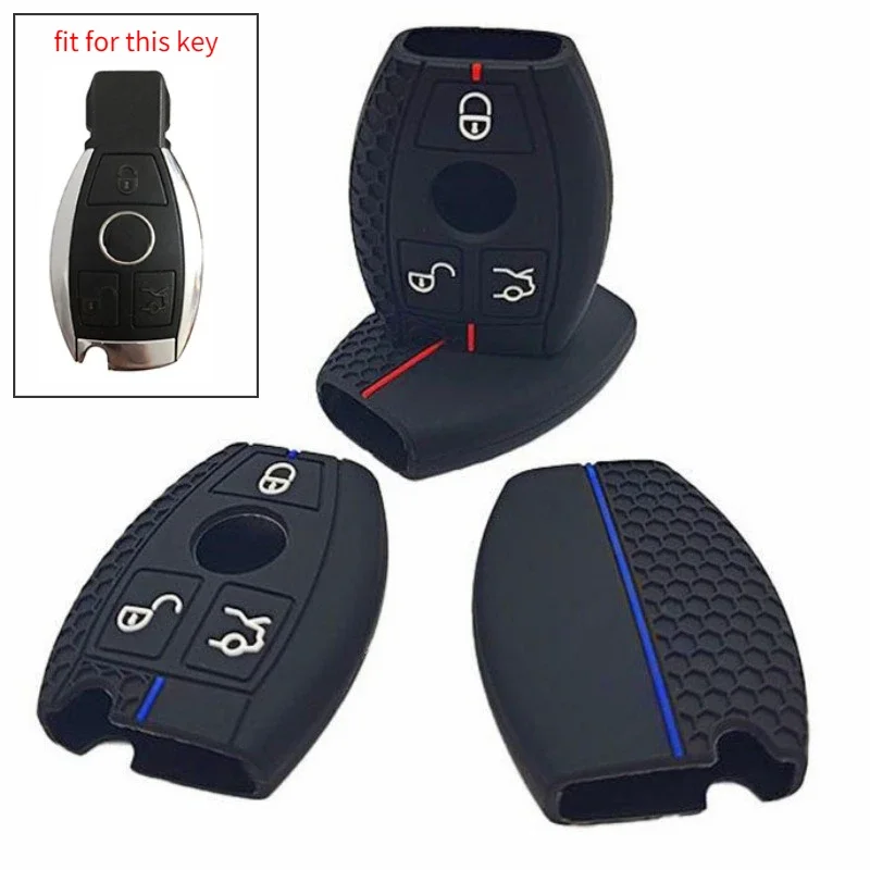 Silicone Car Samrt Key Fob Case Cover For Mercedes Benz A B C E S G Class W204 W205 W212 W213 W176 W177 GLC CLA AMG Accessories