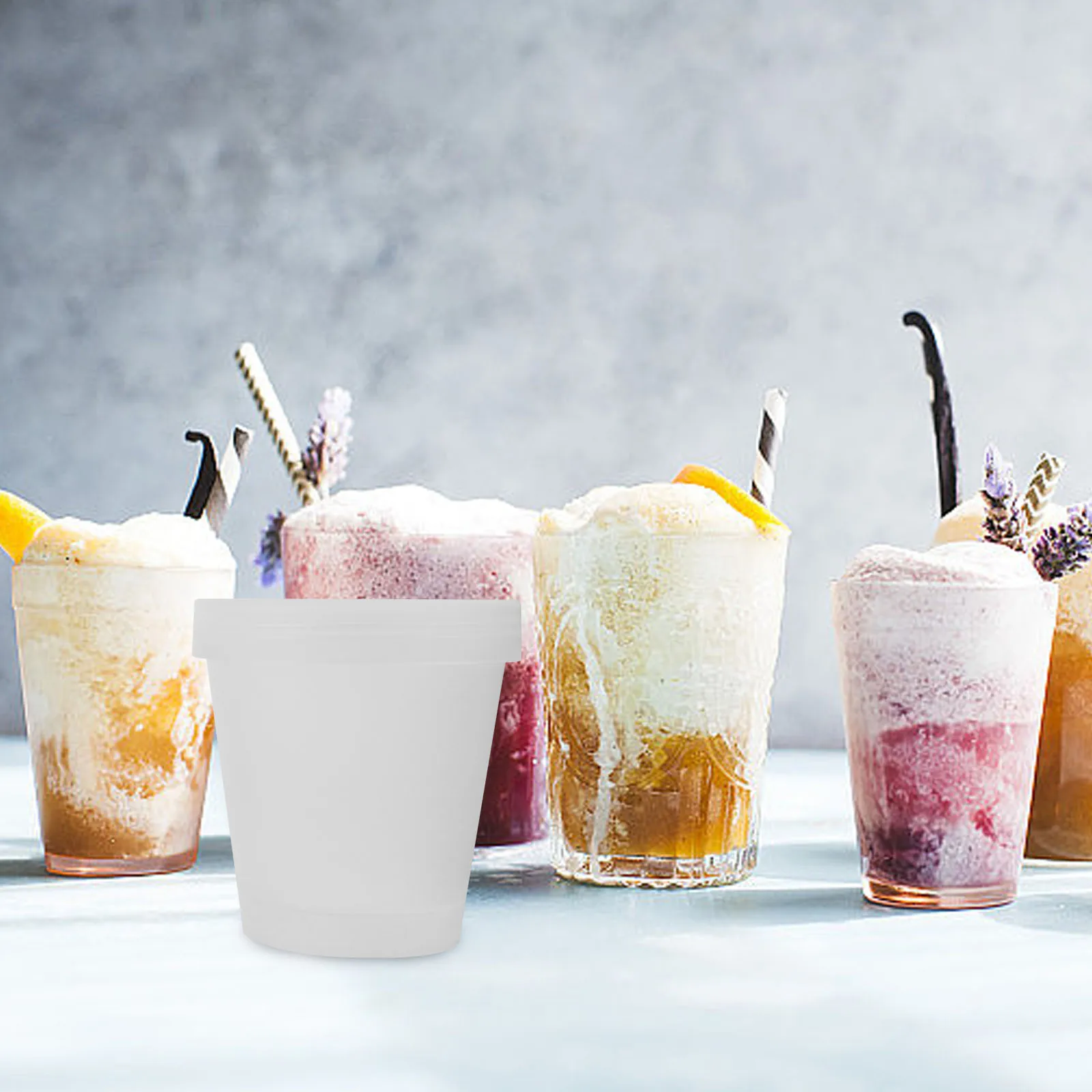 

5pcs Ice Cream Cup Set Reusable PP Material Storage Container Lightweight Compact Freezer Safe Dessert Fruit Keeper